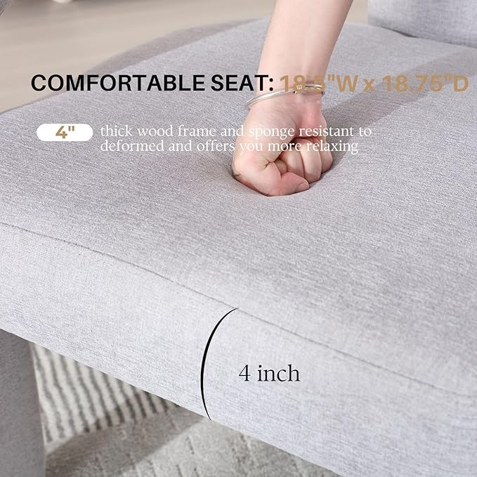 Grey Chenille Dining Chairs Set of 6, Modern Barrel Dining Room Chairs Upholstered Faux Fur Accent Chair with Arms and Round Back for Living Room Kitchen Armchair No Assembly Needed-HomvellaHome