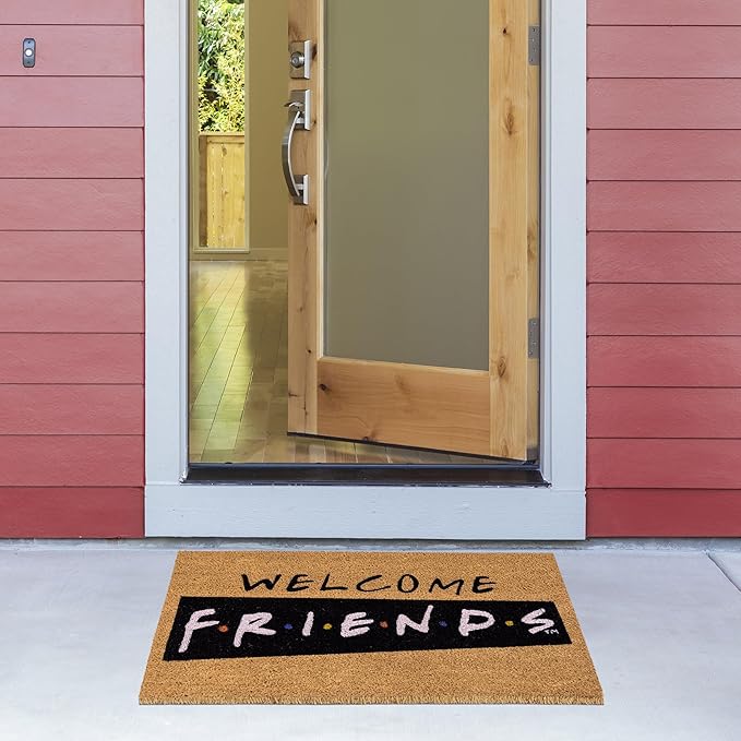 Gertmenian Friends Coir Doormat - 2x3 Welcome Mat (2-Pack), Ideal for High Traffic Areas in Front Door, Garage, Entryway - Paramount Central Perk/Welcome, 80028-HomvellaHome