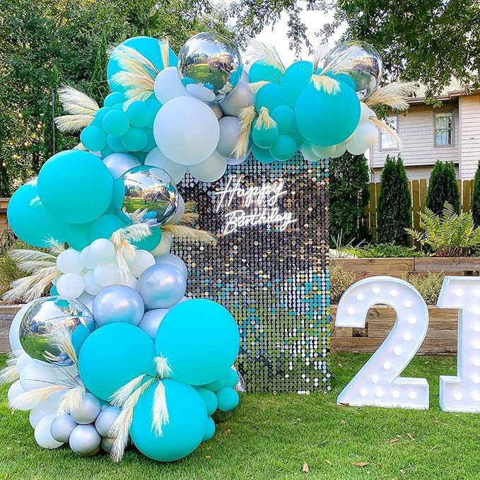 130pcs Teal Balloons Different Sizes 18" 12" 10" 5" Turquoise Blue Balloons for Boys Girls Baby Shower Wedding Anniversary Graduation Engagements Birthday Party Decorations-HomvellaHome