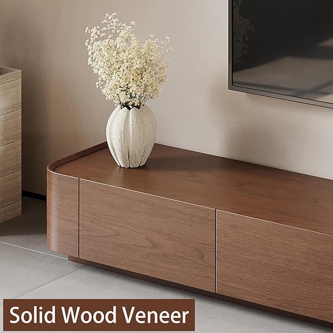 134" Farmhouse TV Unit - Large Wood Entertainment Center with Storage Drawers for 75"+ TVs, Home Office Floor Console-HomvellaHome