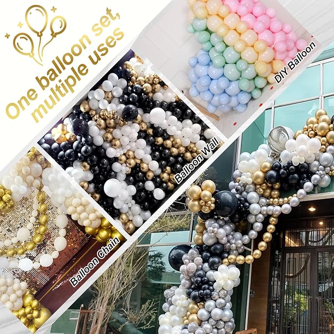 Gold Quick Link Balloons, 60PCS Linking for Balloon Wall Arch Chains, 6inch Linkable for Wedding Birthday Baby Shower Engagement Graduation Party Decorations-HomvellaHome