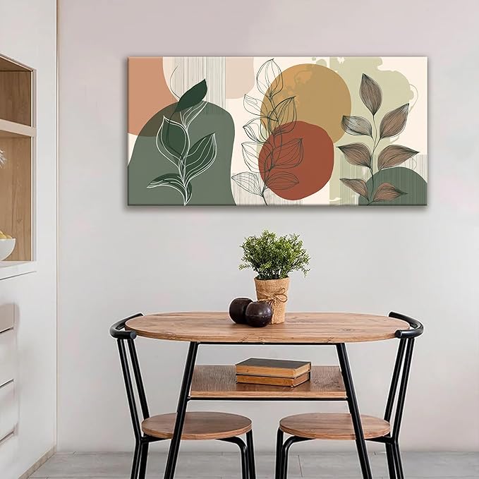 Tsomzxng Abstract Boho Wall Art Century Modern Canvas Art Wall Decor Artwork Abstract Wall Decor Modern Minimalist Canvas Painting Prints Wall Picture For Bedroom Bathroom Office Wall Artwork 20"X40"-HomvellaHome