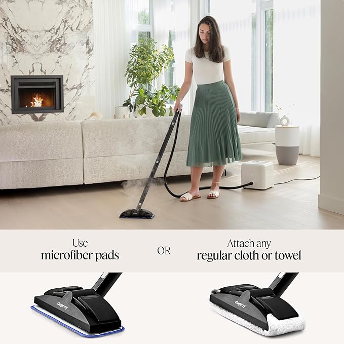 Dupray Neat Steam Cleaner with 20-piece Accesory Kit. For Multipurpose steam Cleaning Hardwood, Tile, Laminate and Sealed Floors, Couch, Furniture and more. *Kills 99.9% of Bacteria and Viruses-HomvellaHome