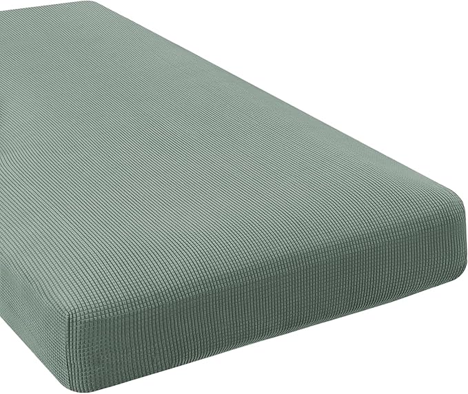 H.VERSAILTEX Super Stretch Individual Chaise Cover Sectional Couch Covers for L Shaped Sofa Both Left/Right Featuring Thick Jacquard Textured Twill Fabric (1 Piece Chaise Cover, Sage)-HomvellaHome