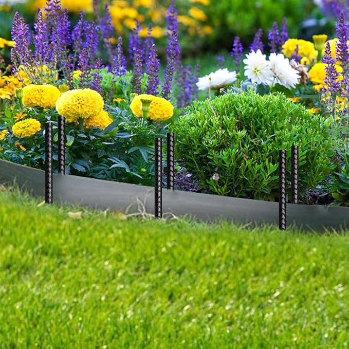 16 Inch Rebar Stakes 30 Pack Heavy Duty Ground Anchors with Chisel Point End Long Straight Steel Tent Stakes 3/8" Thickness Metal Spikes Black Coated for Concrete Timber Camping Garden Plant-HomvellaHome