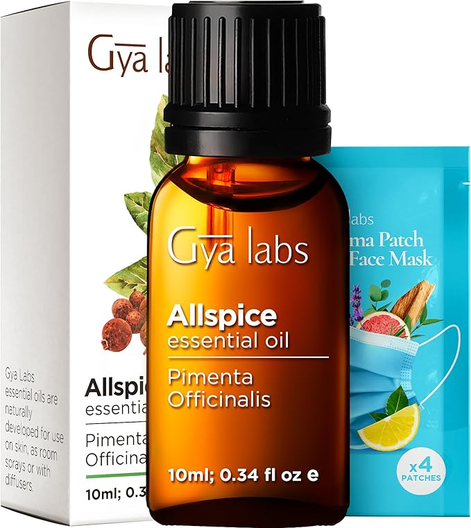 Gya Labs Allspice Essential Oil for Diffuser & Skin - 0.34 Fl Oz - 100% Pure Natural Allspice Oil for Skin, Homemade Items & Candle Making Scent-HomvellaHome