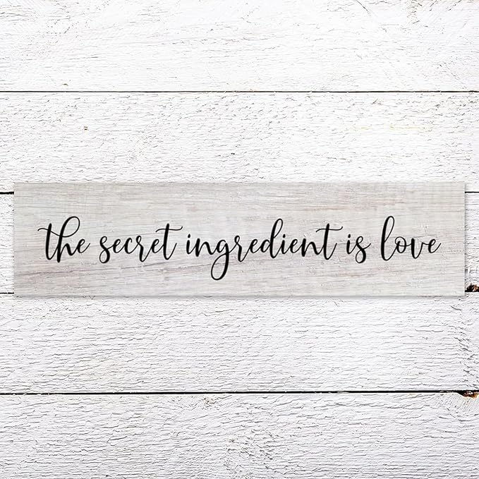 Generic Funny Wood Sign The Secret Ingredient is Love Rustic Wooden Hanging Sign Home Farmhouse Kitchen Wall Decoration 16 x 6 Inch-HomvellaHome