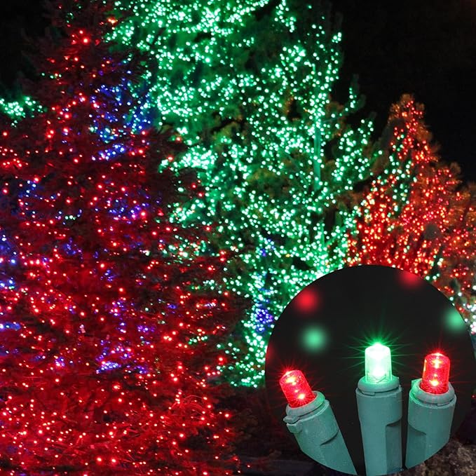 100 Count Red and Green - String Lights - 21.6FT LED Christmas Lights, Mini led Lights for Indoor Outdoor Home Holiday Party Wedding Independence Day Decoration-HomvellaHome