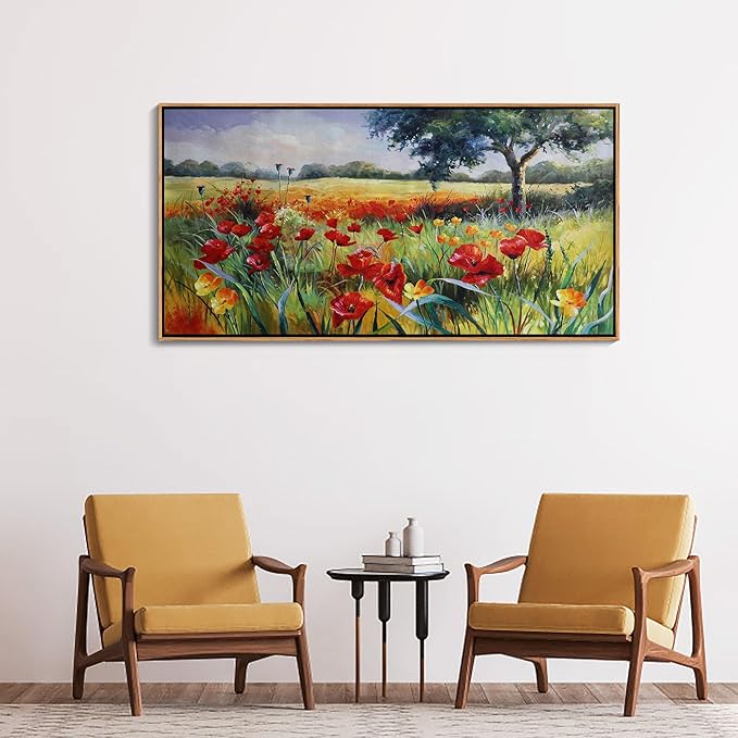 Green Tree Wall Art - Large Canvas for Living Room & Bedroom - Framed 24x48-HomvellaHome