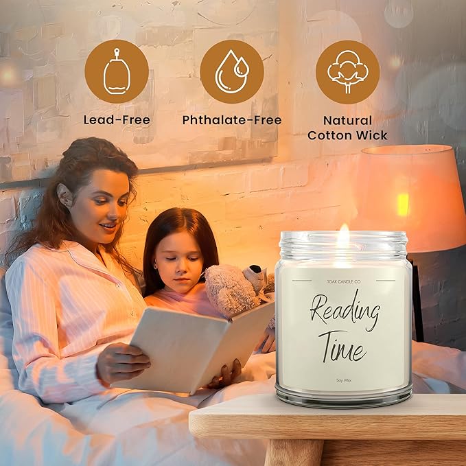 1OAK Vanilla Soy Candles - Reading Candle - Gifts for Readers - Cool Gifts for Book Lovers Women - Book Themed-HomvellaHome