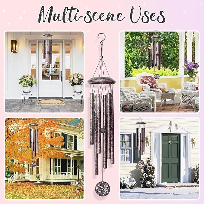 Gifts for Mom, 25''Wind Chimes, Mother Birthday Gifts for mom from Daughter Son, Mothers Day, Thanksgiving, Christmas Day Gift Ideas for Love Rreminder-HomvellaHome