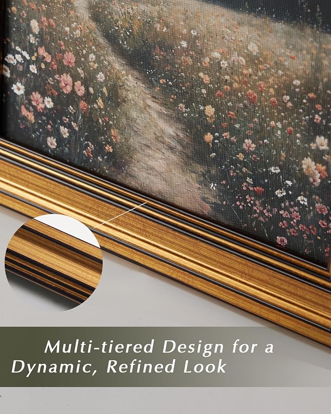 Gold Framed Vintage Wall Art for Living Room, Seaview Painting Prints Shelf Decor for Kitchen, Aesthetic Bedroom Wall Art, Christmas Gifts for Friends or Family (White Sailboat - 8"x10")-HomvellaHome