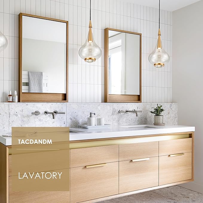 1-Light Teardrop Pendant Light, Brass Gold Ceiling Hanging Light Fxitures, LED Light Fixtures Ceiling Glass Pendant Lighting for Kitchen Island Dining Room Bar-HomvellaHome