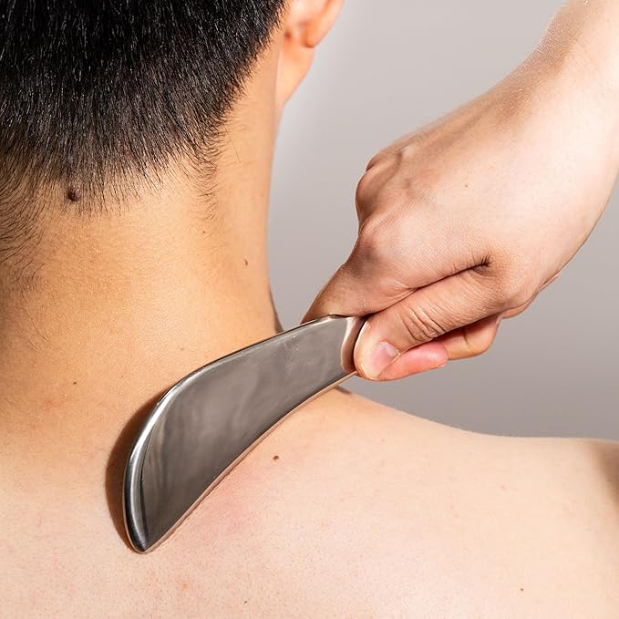 gua sha Tool gua sha Stainless Steel iastm Tool Gussha Massage Tool Muscle Scraping Tool for Soft Tissue Therapy and Reduce Arms,Back, Legs, Neck,Shoulder Muscle Pain(ms)…-HomvellaHome