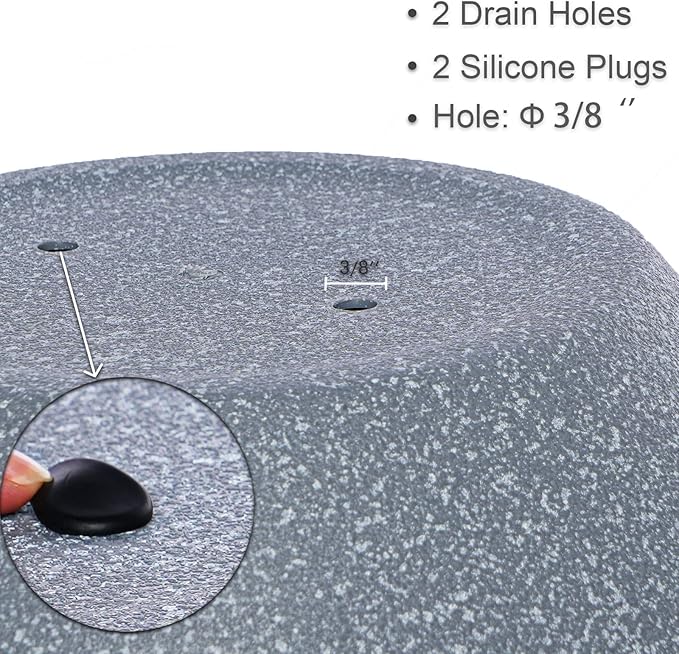 12 Inch 2 Pack Large Hanging Planters for Indoor Outdoor Plants, Plastic Hanging Basket Pots for House Plants Flowers, Grey-HomvellaHome