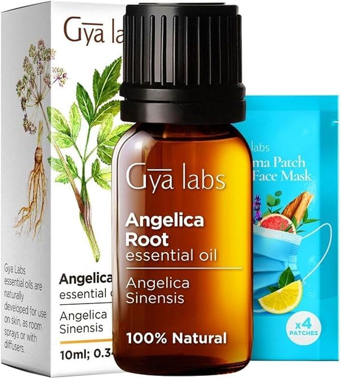 Gya Labs Angelica Root Essential Oil for Diffuser - 0.34 Fl Oz - 100% Pure Natural Angelica Oil for Skin, Hair, Massage & Candle Making Scent-HomvellaHome