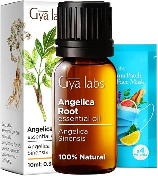 Gya Labs Angelica Root Essential Oil for Diffuser - 0.34 Fl Oz - 100% Pure Natural Angelica Oil for Skin, Hair, Massage & Candle Making Scent-HomvellaHome
