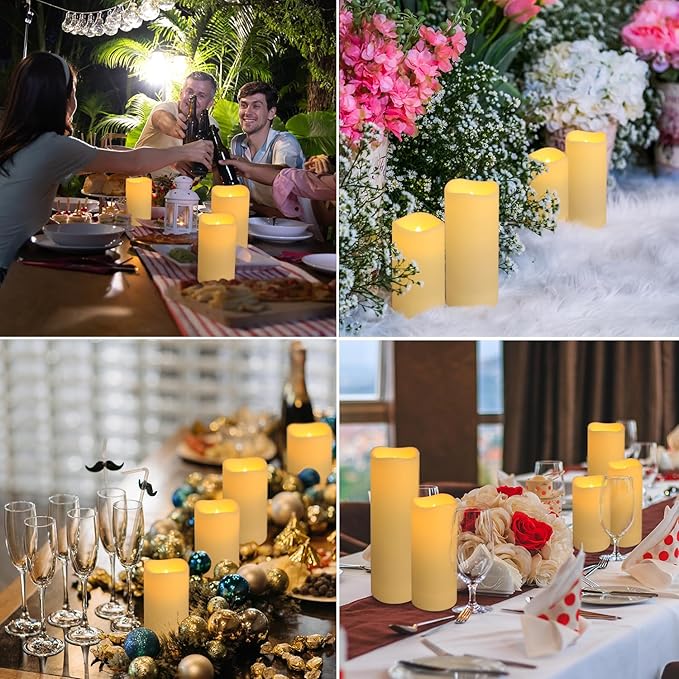 144-Pack LED Flameless Candles with Remote Control for Home and Special Occasions (Three Sizes)-HomvellaHome