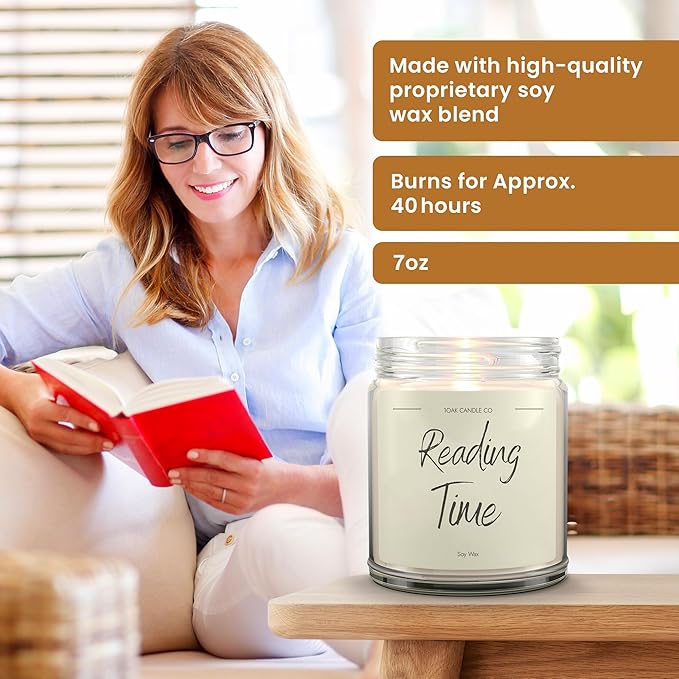 1OAK Vanilla Soy Candles - Reading Candle - Gifts for Readers - Cool Gifts for Book Lovers Women - Book Themed-HomvellaHome