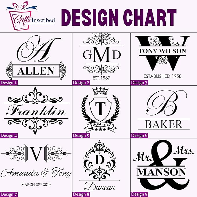 Gifts Inscribed Personalized Whiskey Decanter Set - Engraved Whiskey Decanter Bottle & Set of 4 Custom Drinking Glasses Laser Etched - Customized Whisky Gift for Wedding, Birthday, Fathers Day-HomvellaHome