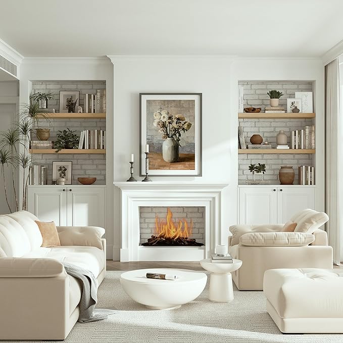 10 inches Deep Floating Shelves 36 inch Long, Single Wall Shelves Heavy Duty 70 lbs for Bedroom, Bathroom, Living Room, Kitchen, Office, Modern Shelf Home Decor, Set of 1, Oak-HomvellaHome