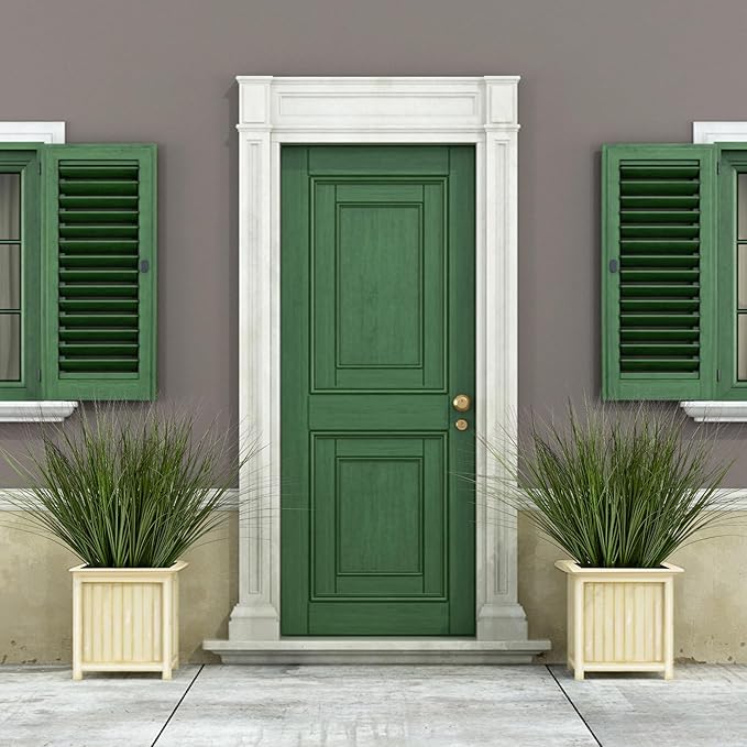 16PCS 17.3" Fake Plants Artificial Wheat Grass Greenery Plastic Plants Fake Grass Artificial Plants for Outdoor Decor Artificial Grass Plant with Greenery Stems for Indoor Home Decoration-HomvellaHome