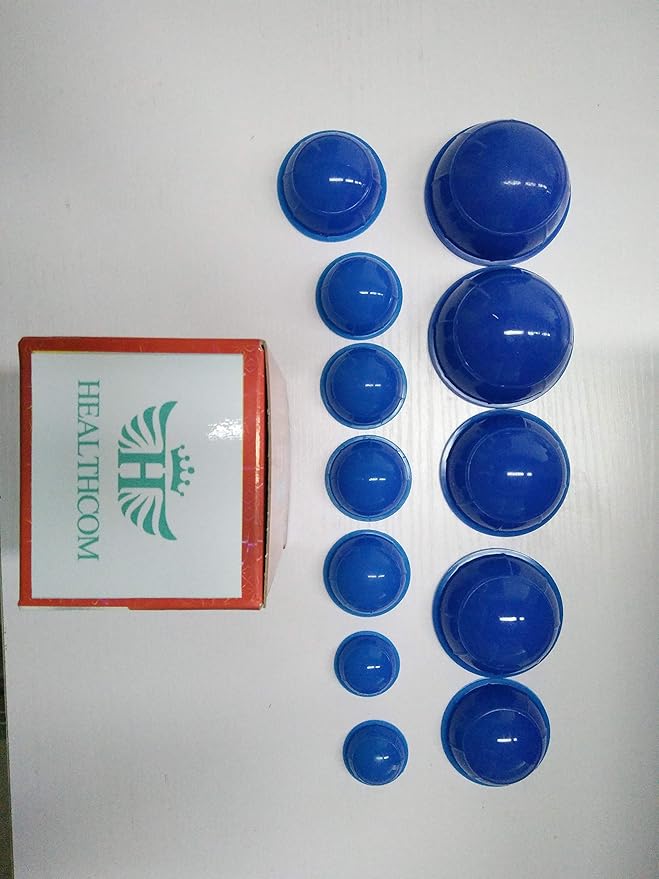 12 Pcs Silicone Massage Cupping Set Vacuum Cupping Acupuncture Cupping Therapy Set Professional Body Massage Cup Set Vacuum Massage Cupping for Pain Relief Muscle Relaxation,Pack of 12-HomvellaHome