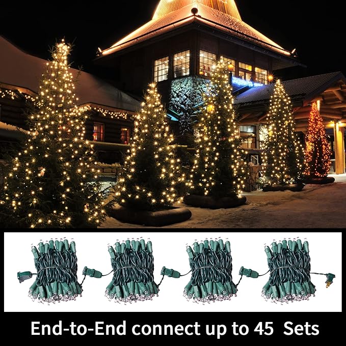 100 Count Warm White - String Lights - 21.6FT LED Christmas Lights, Mini led Lights for Indoor Outdoor Home Holiday Party Wedding Independence Day Decoration-HomvellaHome