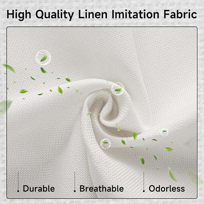 GRANNY SAYS Fabric Storage Bin with Lid, Decorative Storage Boxes, Basket for Shelves, Closet Storage Bins, Large Storage Bins for Clothing, Jumbo, Ivory, 2-Pack-HomvellaHome