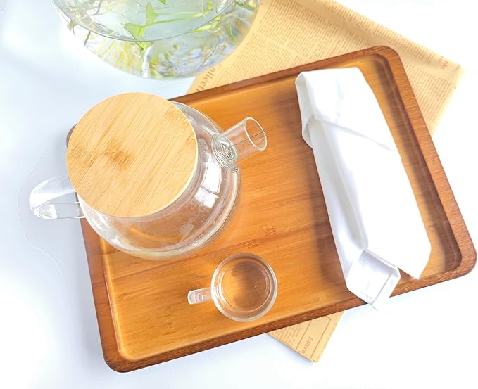 Bamboo Serving Tray – Two Sizes for Breakfast, Tea, Coffee & Snacks – Eco-Friendly Wooden Tray for Bed, Kitchen, Coffee Table, or Decorative Use-HomvellaHome