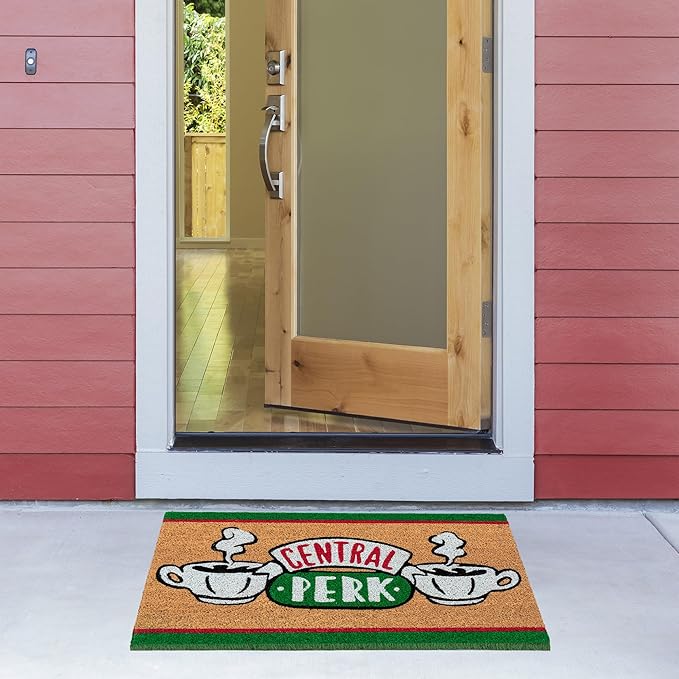 Gertmenian Friends Coir Doormat - 2x3 Welcome Mat (2-Pack), Ideal for High Traffic Areas in Front Door, Garage, Entryway - Paramount Central Perk/Welcome, 80028-HomvellaHome