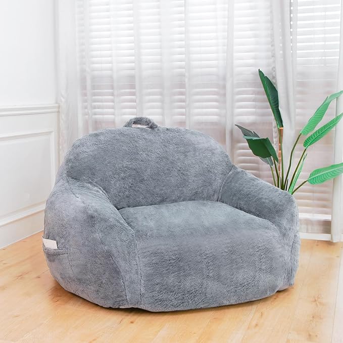 Giant Bean Bag Chair, Oversized Bean Bag Chairs for Adults and Kids, Gaming Chair Stuffed Memory Foam | Storage | Non-Slip, Removable Bean Bag Sofa Comfy Chair for Bedroom, Livingroom-HomvellaHome