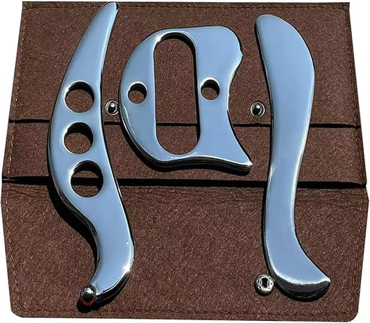 Gua sha Tool gua sha Stainless Steel iastm Tool Gussha Massage Tool Muscle Scraping Tool for Soft Tissue Therapy and Reduce Arms,Back, Legs, Neck Muscle Pain(XSS)………-HomvellaHome