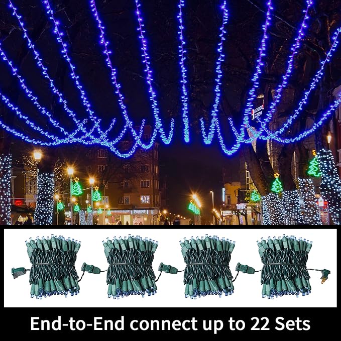100 Count Blue - String Lights - 21.6FT LED Christmas Lights, Mini led Lights for Indoor Outdoor Home Holiday Party Wedding Independence Day Decoration-HomvellaHome