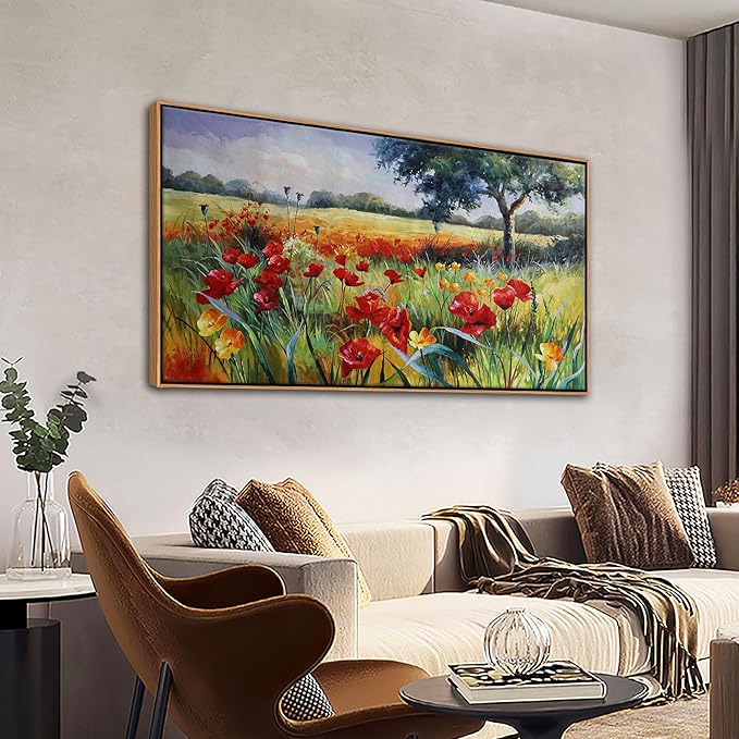 Green Tree Wall Art - Large Canvas for Living Room & Bedroom - Framed 24x48-HomvellaHome