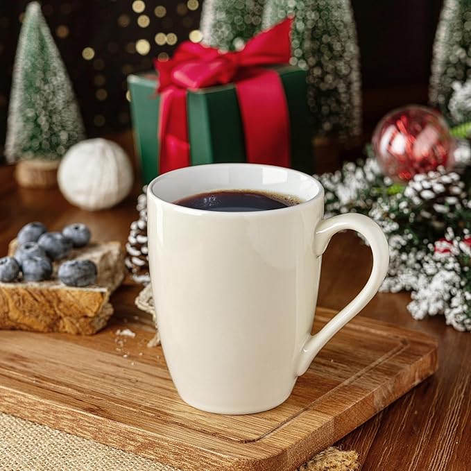 GBHOME 16oz Coffee Mugs Set of 6, Large Ceramic Coffee Mugs for Man, Woman, Dad, Mom, Modern Coffee Mugs Set with handle for Tea/Latte/Cappuccino/Milk/Cocoa. Dishwasher&Microwave Safe,Beige-HomvellaHome