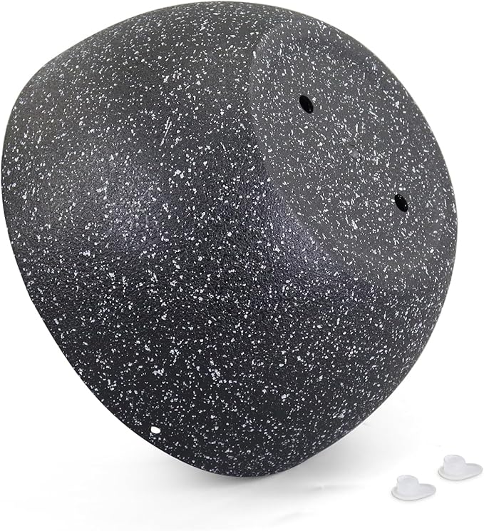 10 inch Hanging Planters for Indoor Outdoor Plants, 2 Pack Hanging Flower Plant Pots with Drainage Holes and Chain for Garden Porch, Plastic Hanging Baskets for House Plants, Speckled Black-HomvellaHome