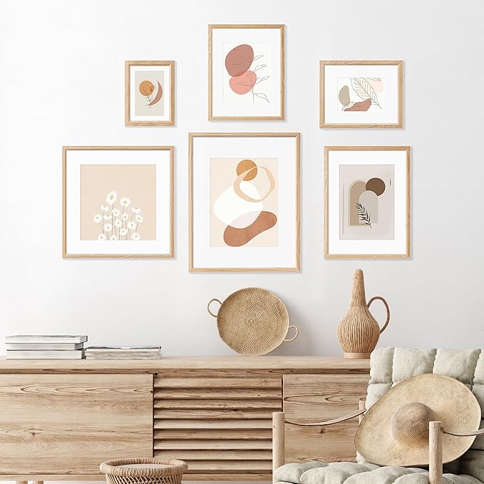 11x14 Picture Frame Natural Solid Oak Photo Frames with 8x10 Removable Mat Wall Hanging Large Handcrafted Frame with HD Plexiglass Wall and Tabletop Display Large Poster Frame-HomvellaHome