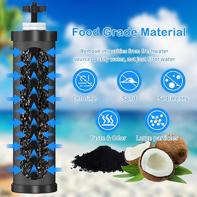 2 Pack Black Filters, Water Filter Replacement for Berkey BB9-2, Compatible with Berkey Gravity Water Filter Systems-HomvellaHome