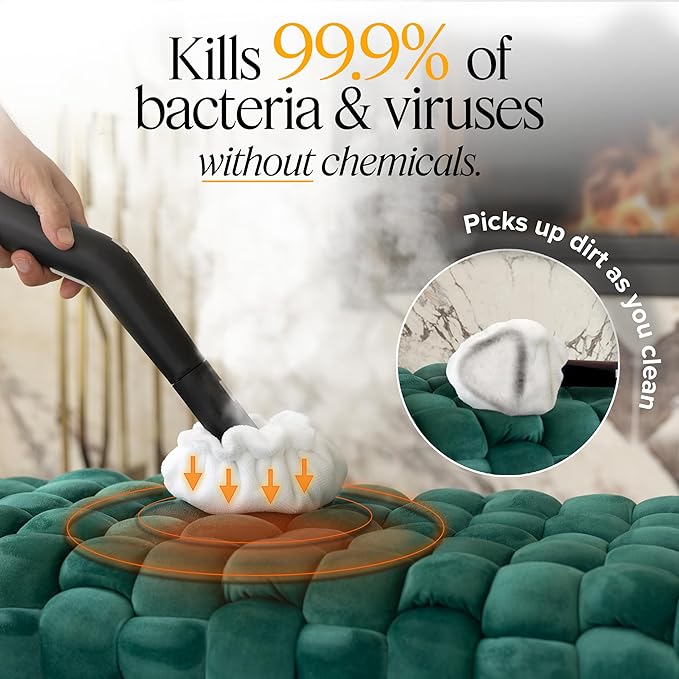 Dupray Neat Steam Cleaner with 20-piece Accesory Kit. For Multipurpose steam Cleaning Hardwood, Tile, Laminate and Sealed Floors, Couch, Furniture and more. *Kills 99.9% of Bacteria and Viruses-HomvellaHome