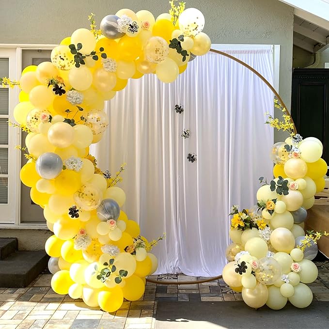 130pcs Yellow Balloons Different Sizes 18" 12" 10" 5" Party Latex Balloons for Boys Girls Birthday Baby Shower Gender Reveal Wedding Sunflower Party Decorations-HomvellaHome