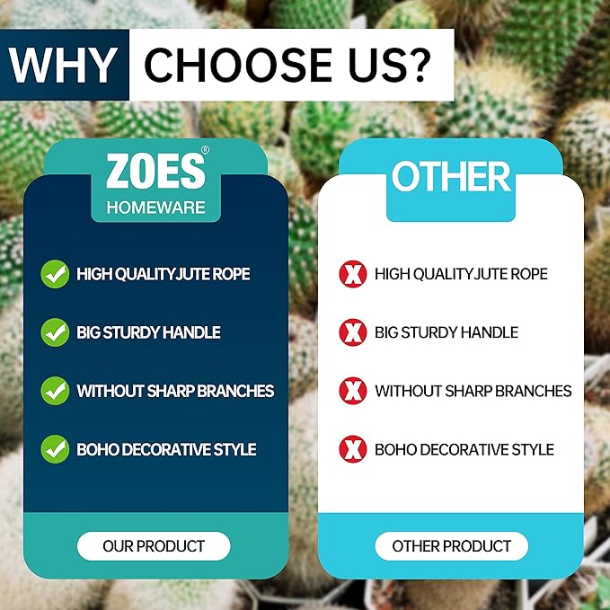 14"x12" Natural Jute Rope Woven Storage Basket with Handles for Plant, Blankets,Toys,Clothes,Shoes - Living Room Home Decor,Multifunctional Basket for Organizer,Picnic,Artificial Tree-HomvellaHome