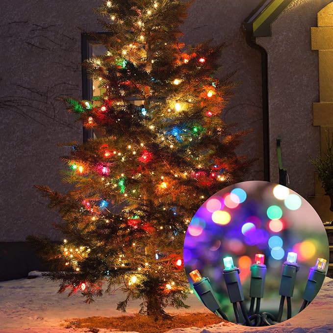 100 Count Multicolor- String Lights - 21.6FT LED Christmas Lights, Mini led Lights for Indoor Outdoor Home Holiday Party Wedding Independence Day Decoration-HomvellaHome
