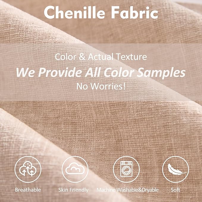 108" U Shaped Couch, Modular Sectional Sofa, 3-Seater Comfy Cloud Couch with Movable Ottoman, Deep Seat Couches for Living Room, Chenille, Flat White-HomvellaHome