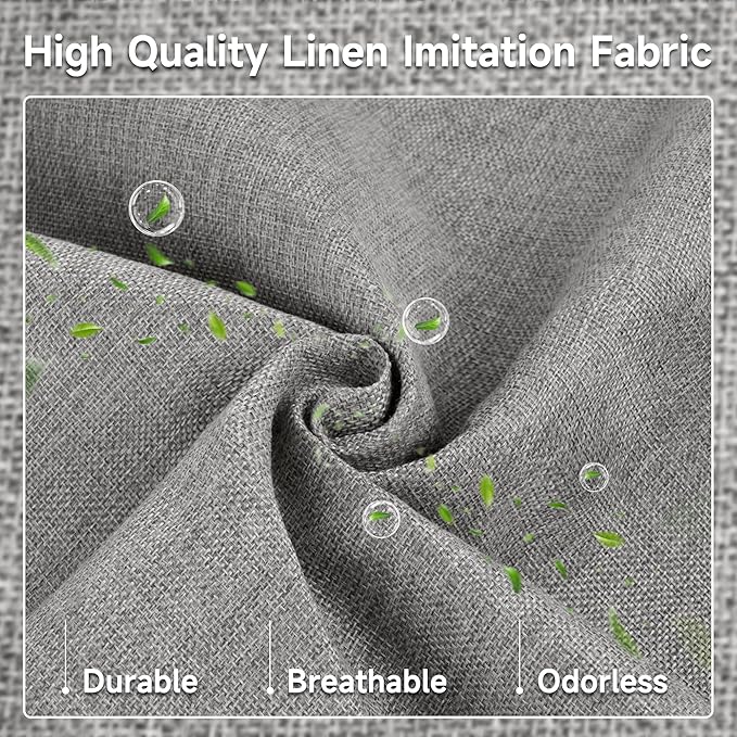 GRANNY SAYS Large Storage Bins With Lids, Decorative Boxes, Fabric Containers With Double-Open Lid and Divider, Collapsible Clothes Organizers, 63L Linen for Closet, Dark Gray-HomvellaHome