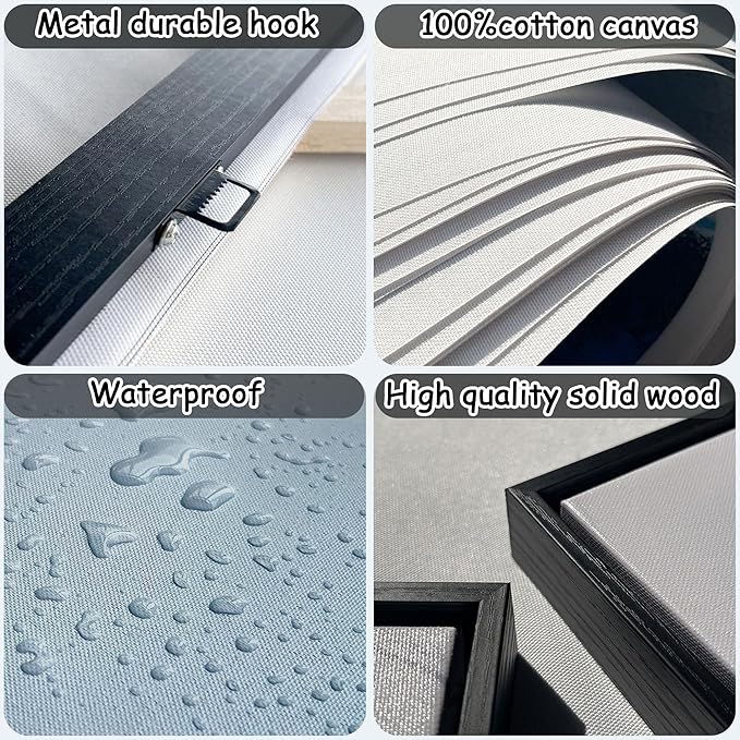 AJAZIKO Red Wall Art - Modern Framed Wall Art for Living Room - Red Tree Black and White Landscape Canvas Prints Posters & Prints for Home Office Bedroom Decorations - Large Wall Pictures 29×58IN-HomvellaHome