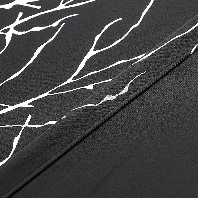 Grommets Blackout Long Window Curtains Black Silver-52W*108L 2PCS Drapes for Bedroom-HomvellaHome