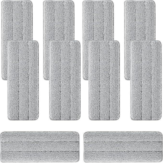10Pcs Joymoop Mop Replacement Pads, 13 * 4.9'' Universal Mop Pads Mop Head Refills Washable Wet Mop, Compatible with Most 11-13” Size Mops，-HomvellaHome