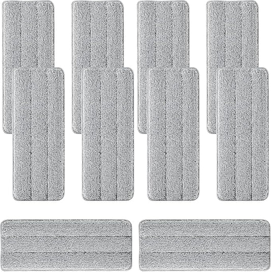 10Pcs Joymoop Mop Replacement Pads, 13 * 4.9'' Universal Mop Pads Mop Head Refills Washable Wet Mop, Compatible with Most 11-13” Size Mops，-HomvellaHome