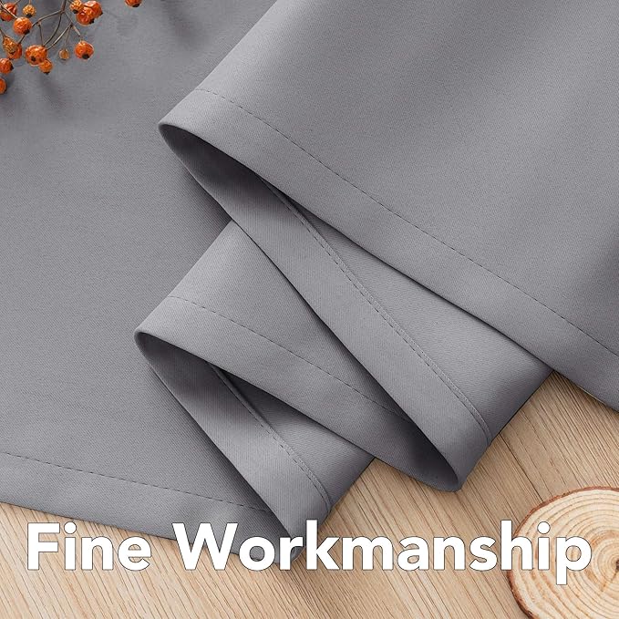 H.VERSAILTEX Blackout Curtains for Bedroom 108 Inches Length, Extra Long Thermal Insulated Grommet Curtains, Room Darkening Window Treatment Draperies/Panels for Living Room, Dove Gray, 2 Panels-HomvellaHome